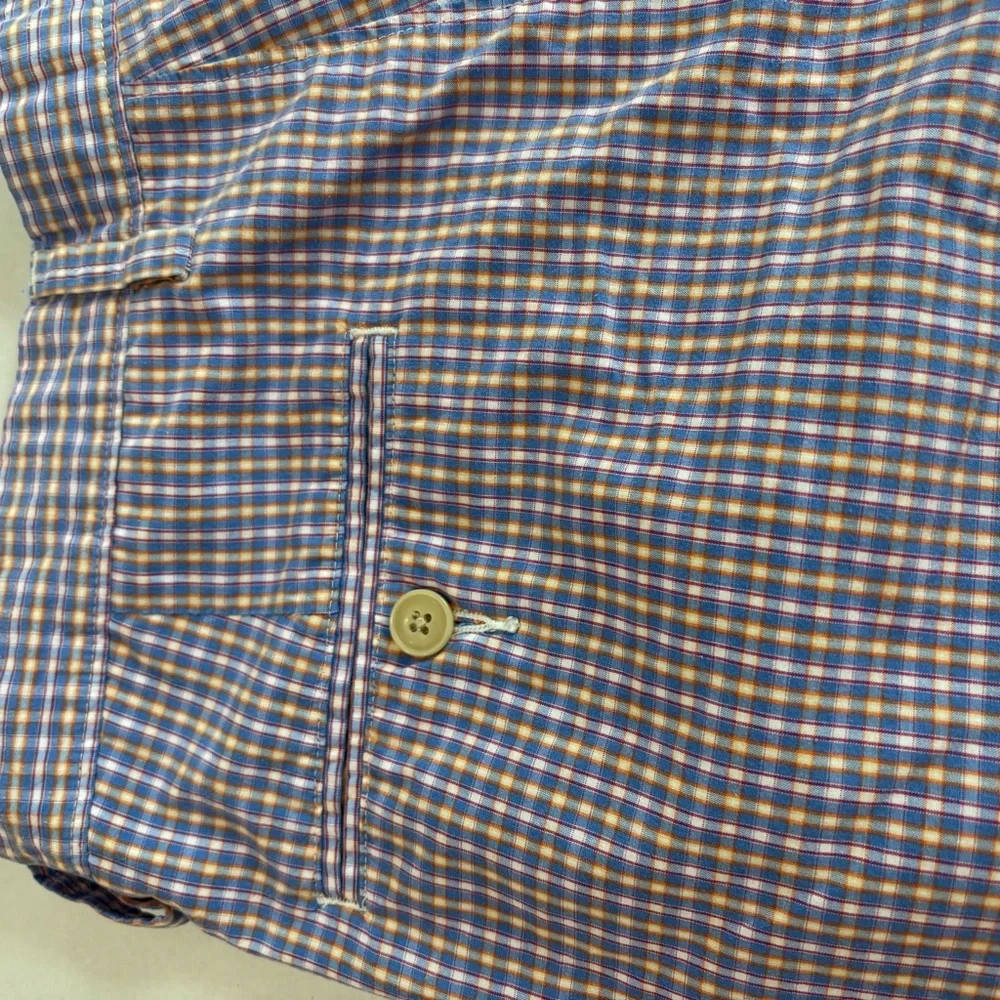 J. Crew flat front‎ Men's 10 inch inseam Blue Checkered Shorts sz 32